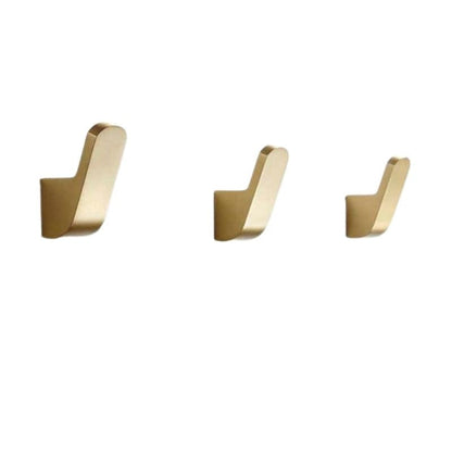 Modern Golden Brass Robe Wall Hooks