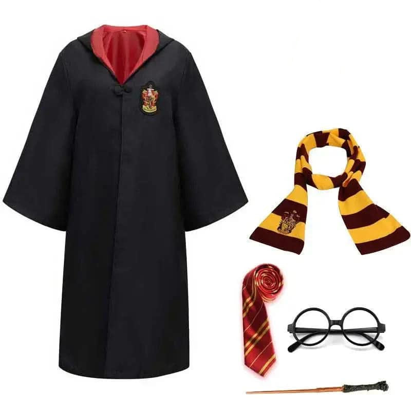 Hogwarts Wizarding Student Costume with Robe, Wand & Accessories for Children & Adults