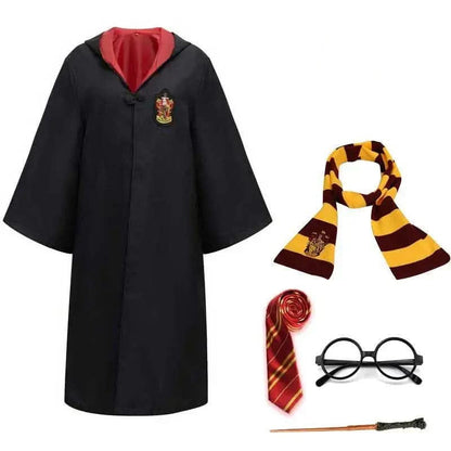 Hogwarts Wizarding Student Costume with Robe, Wand & Accessories for Children & Adults