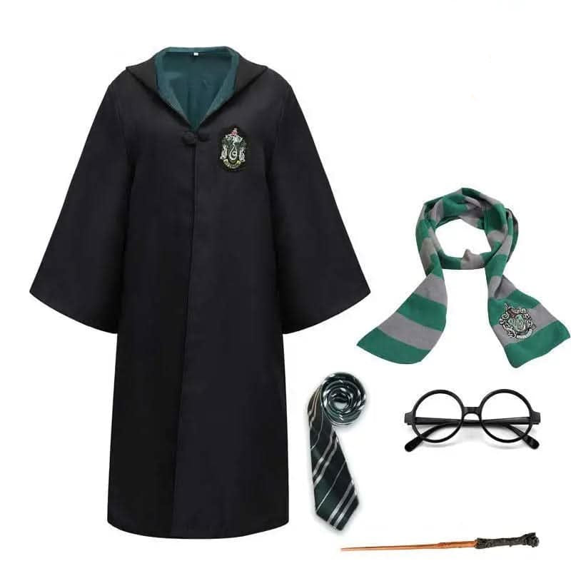 Hogwarts Wizarding Student Costume with Robe, Wand & Accessories for Children & Adults