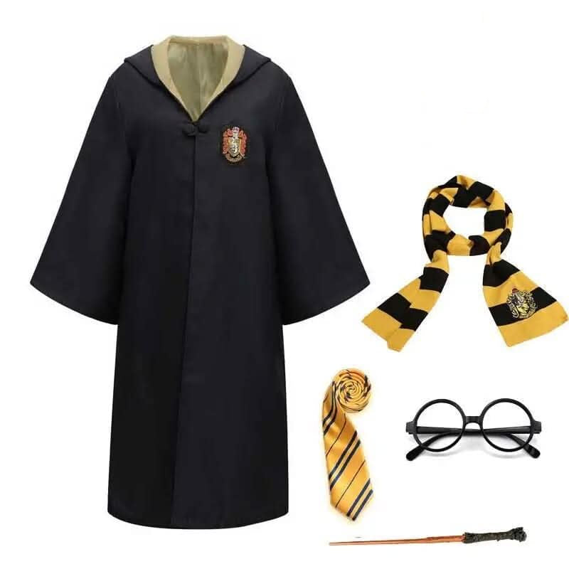 Hogwarts Wizarding Student Costume with Robe, Wand & Accessories for Children & Adults