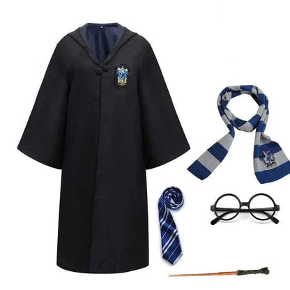 Hogwarts Wizarding Student Costume with Robe, Wand & Accessories for Children & Adults
