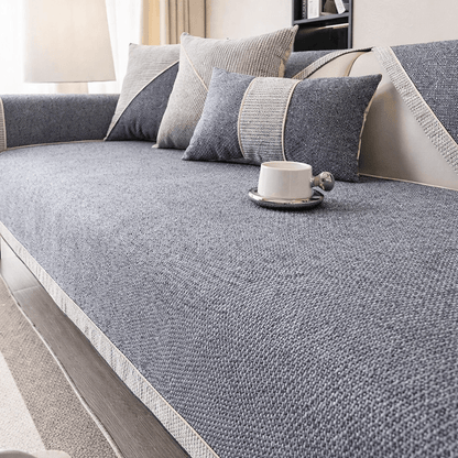 Cotton Linen Sofa Throw for Furniture Protection and Everyday Comfort