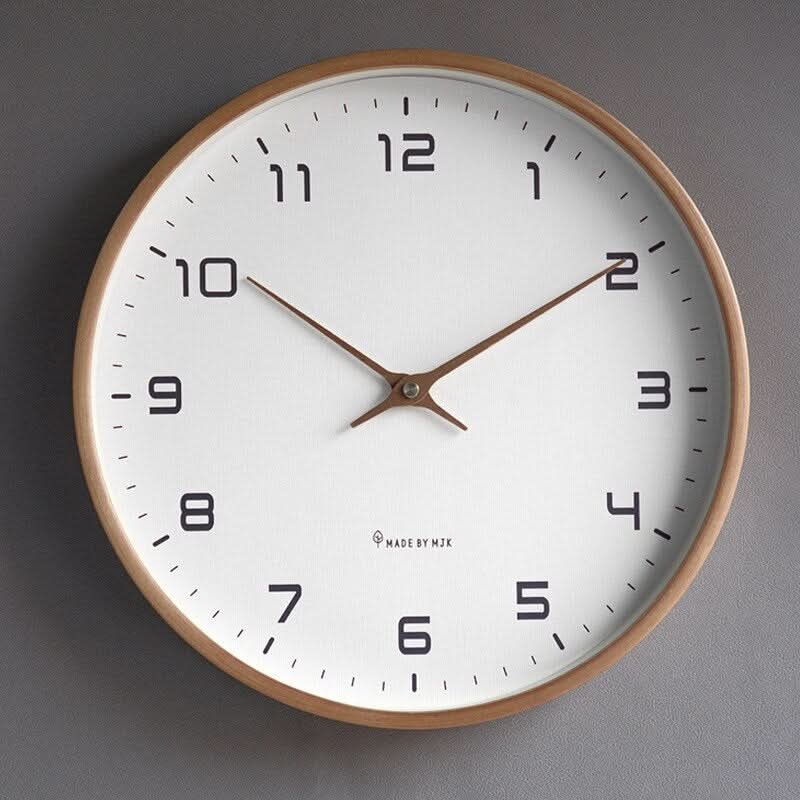 Modern Silent Wooden Wall Clock with Minimalist Scandinavian Design for Serene, Stylish Interiors