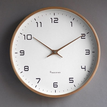 Modern Silent Wooden Wall Clock with Minimalist Scandinavian Design for Serene, Stylish Interiors