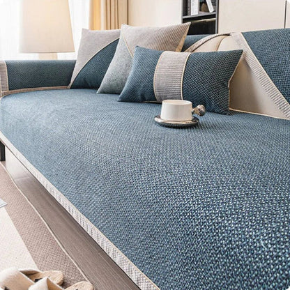 Cotton Linen Sofa Throw for Furniture Protection and Everyday Comfort