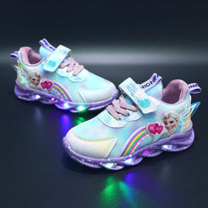 Colorful Glitter Sneakers - Light-Up Shoes for Young Explorers