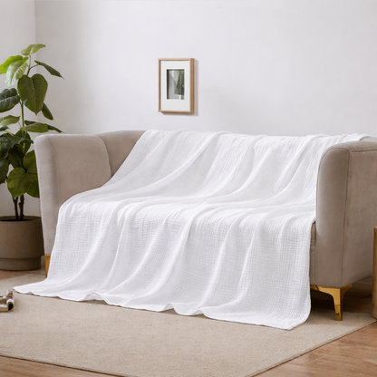 Ultra-Soft Cotton Blanket for Breathable Everyday Comfort