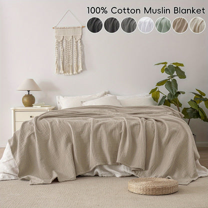 Ultra-Soft Cotton Blanket for Breathable Everyday Comfort