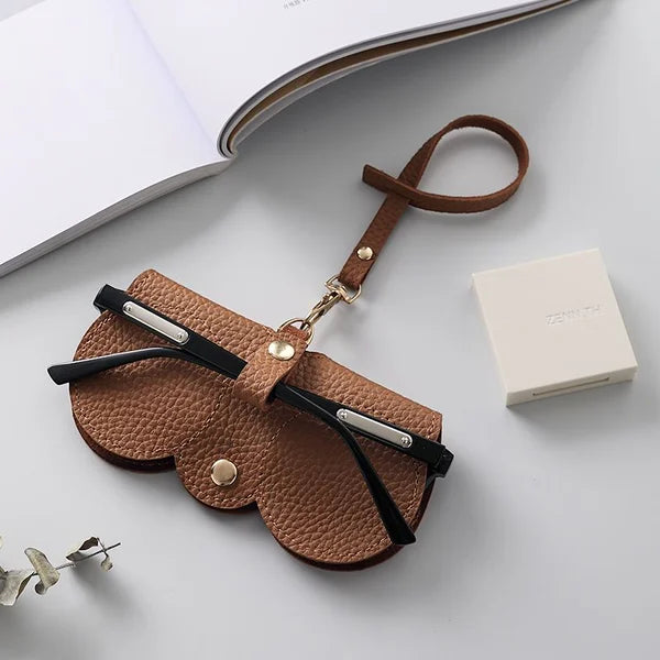 Soft Leather Sunglasses Case with ShadeShield Protection