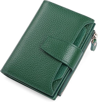 Compact Genuine Leather Multi-Pocket Wallet
