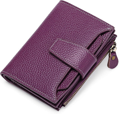 Compact Genuine Leather Multi-Pocket Wallet