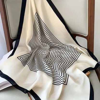 Silk Charm Plaid Scarf