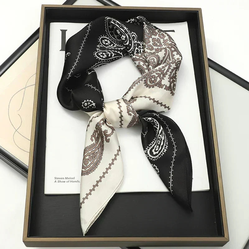 Silk Charm Plaid Scarf