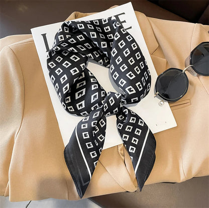 Silk Charm Plaid Scarf