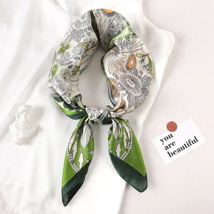 Silk Charm Plaid Scarf