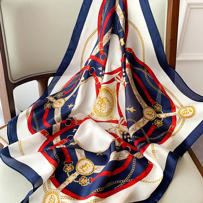 Silk Charm Plaid Scarf