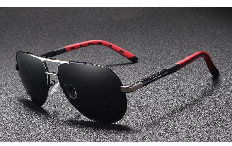 Aluminum Frame Polarized Aviator Sunglasses