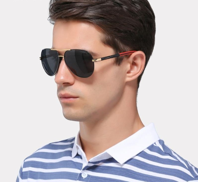 Aluminum Frame Polarized Aviator Sunglasses