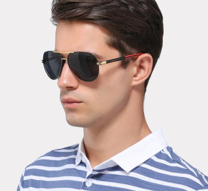 Aluminum Frame Polarized Aviator Sunglasses
